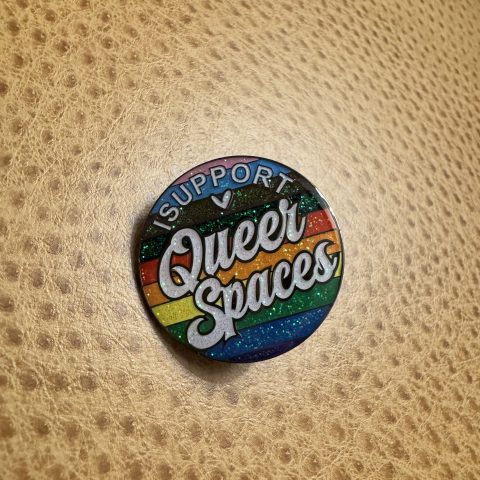 Support Queer Spaces Pin